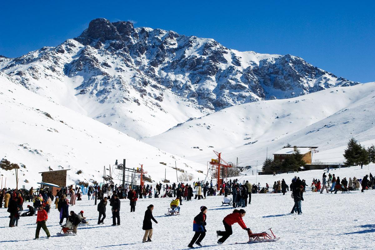 Oukaimden ski resort in the Atlas Mountains